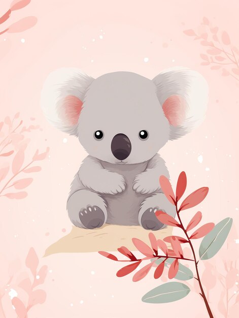 Cosy Baby Koala Nursery Art