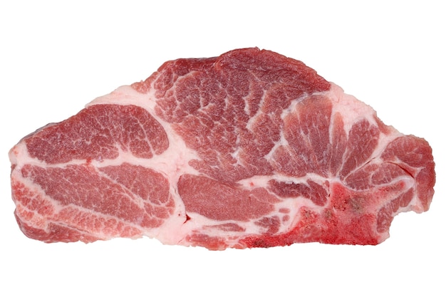 Cotoletta di braciola di maiale cruda isolata