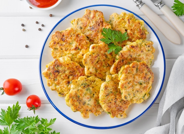 Cotolette di pollo a base di carne macinata cipolla aglio ed erbe fresche su un fuoco selettivo piatto