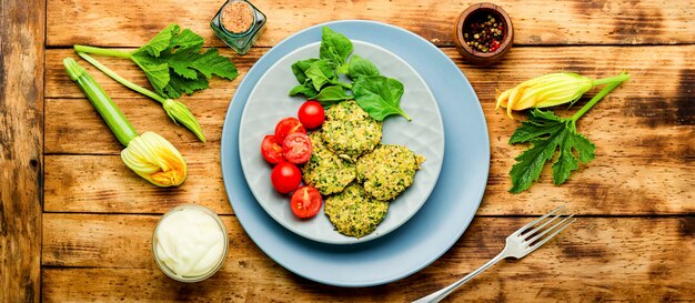 Cotolette di zucchine alle verdure