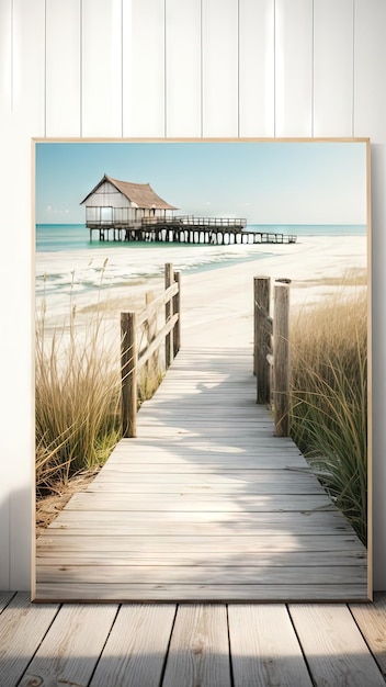 Cottongrass Poster Una spiaggia tranquilla al tramonto