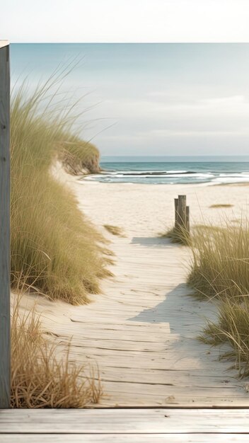 Cottongrass Poster Una spiaggia tranquilla al tramonto