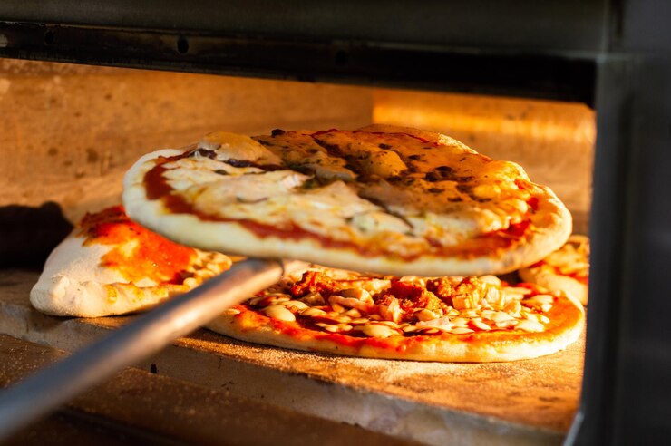 Foto cottura delle pizze