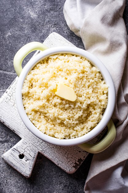 Cous cous con burro in vaso