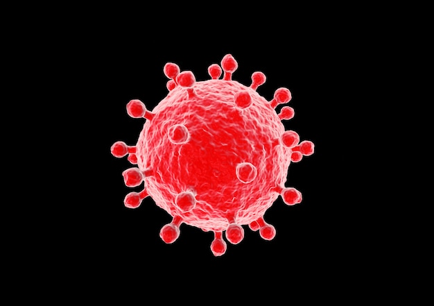 COVID-19 Nuovo coronavirus, epidemia di malattia virale, illustrazione 3d