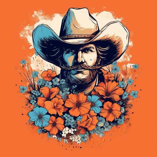 Cowboy con fiori