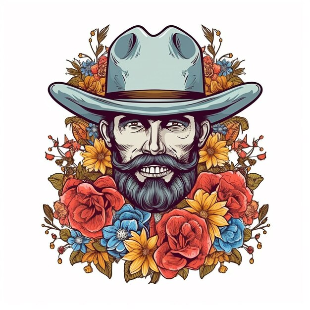 Cowboy con fiori