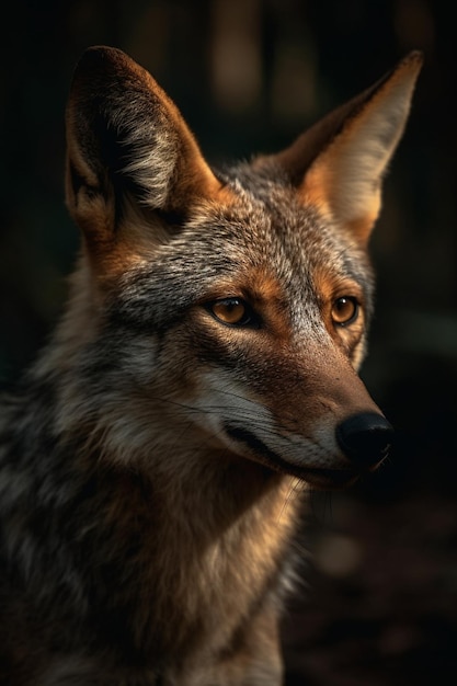 Coyote negli sfondi scuri