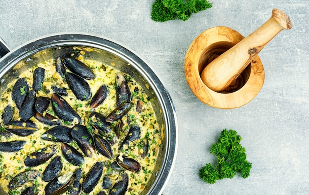 Cozze bollite appetitose