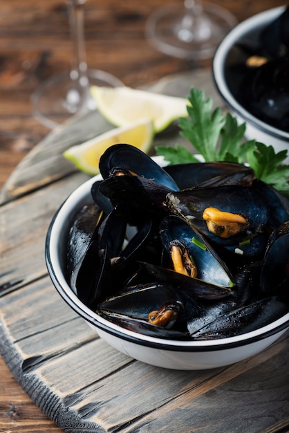 Cozze cotte con prezzemolo