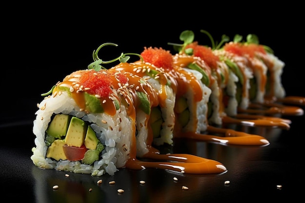 Crab e Avocado Sushi Rolls