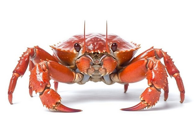 Crab isolato su sfondo biancoGenerative Ai