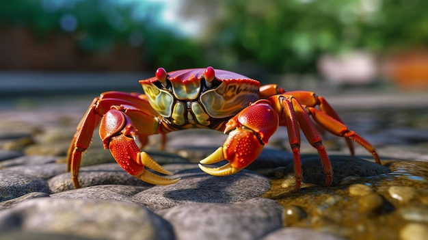 Crab Running in Ultra Hd Cinematic Canon Eos R3 Footage