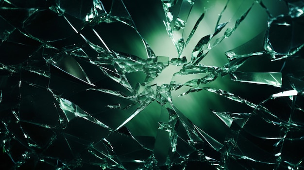 cracked_glass_object_on_black_background_smashed