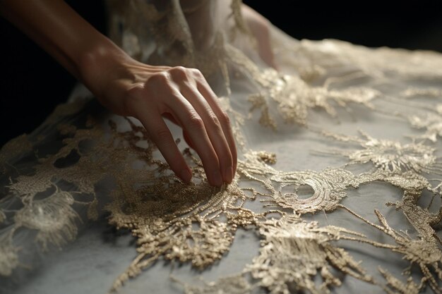 Crafting di pizzo fatto a mano con l'intricato e generativo ai