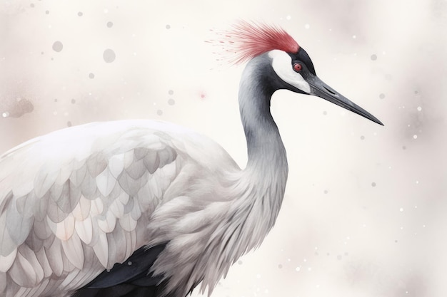 Crane pallido uccello selvaggio carino Generare Ai