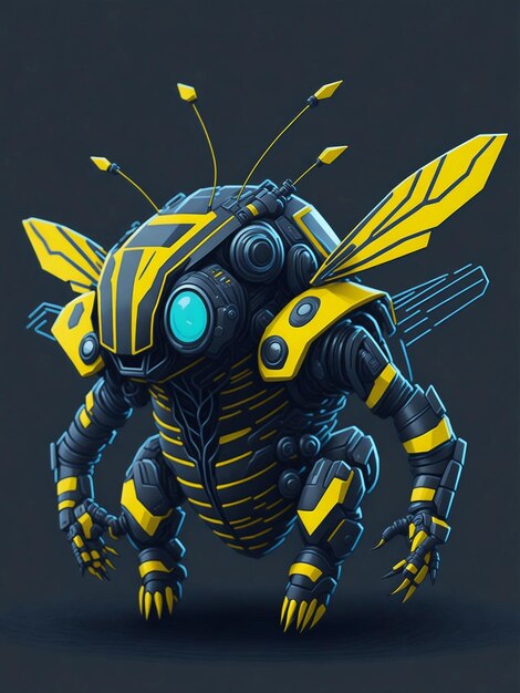 crea un robot ape vettoriale