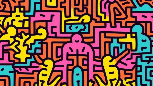 Crea una fotografia in stile Keith Haring