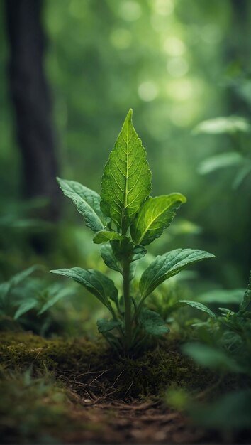 Creare un'erba verde incantata nel bosco