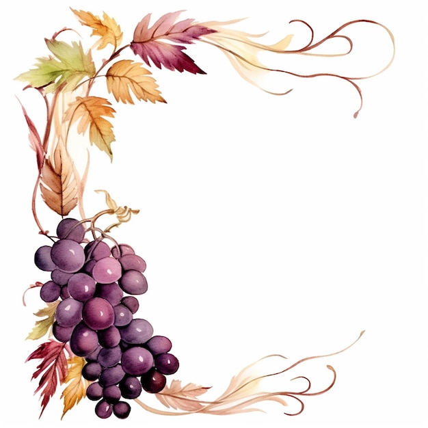 creare una cornice verticale vintage con l'uva