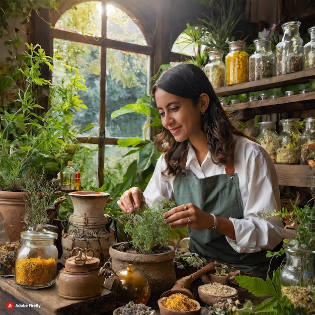 Creare una narrazione di finzione storica ambientata in un giardino di farmacia medievale dove un apprendista deve n