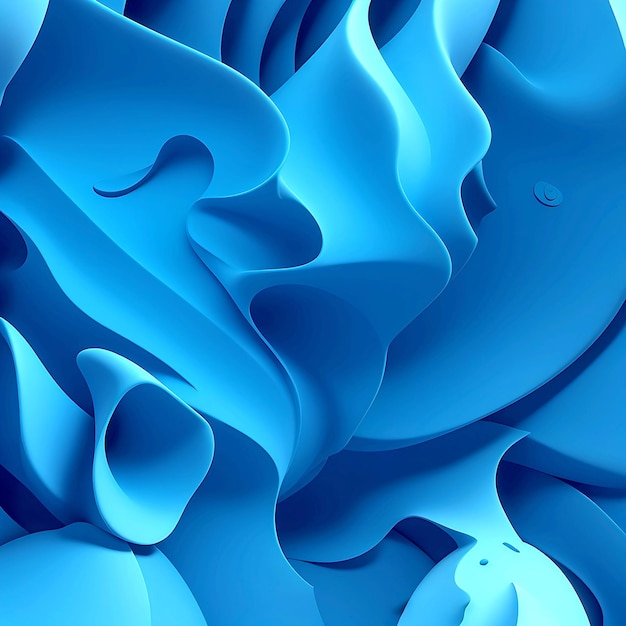 Creative 3D Blue Background Generative Ai