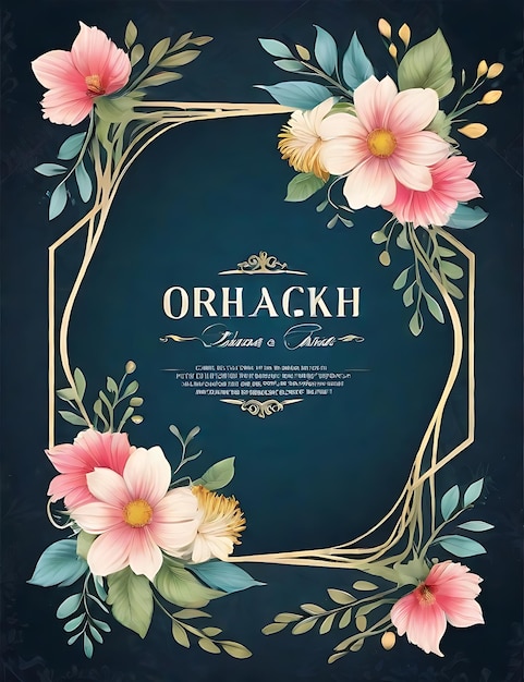 Creative Designs Flyer Invitation Cards Logo e immagini a cornice floreale