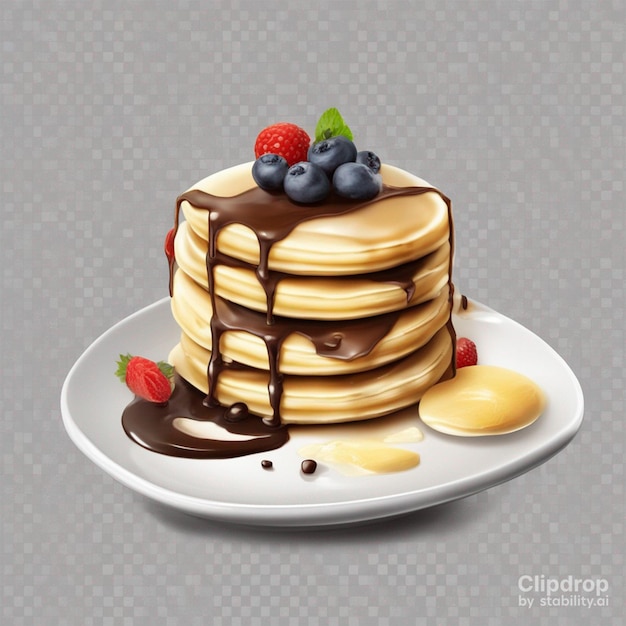 Creative Digital Art Piatto Pancake Bacche