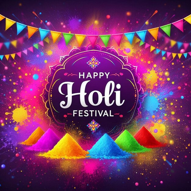 Creative Holi festival card bella holi greeting card attraente holi sfondo