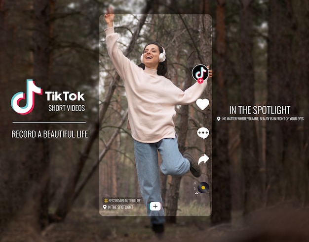 Creatore di contenuti lifestyle su collage tik tok