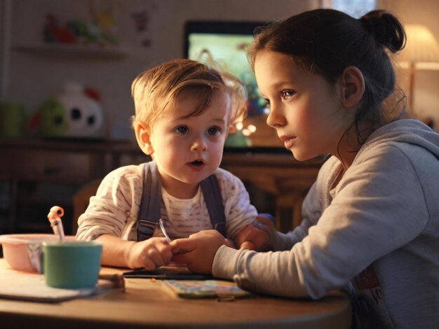 Creatore di contenuti per genitori Ragazzo carino locale con ritratto della telecamera