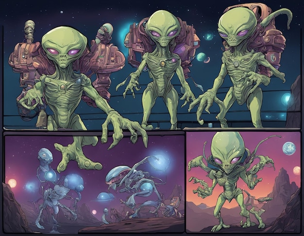Creatura aliena sconosciuta UFO civiltà extraterrestre forma di vita umanoide universo