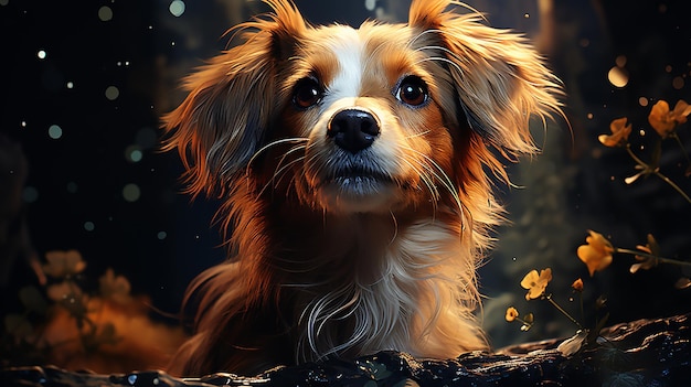 Creature affascinanti diversi adorabili piccoli animali nell'incantevole pittura digitale Cani