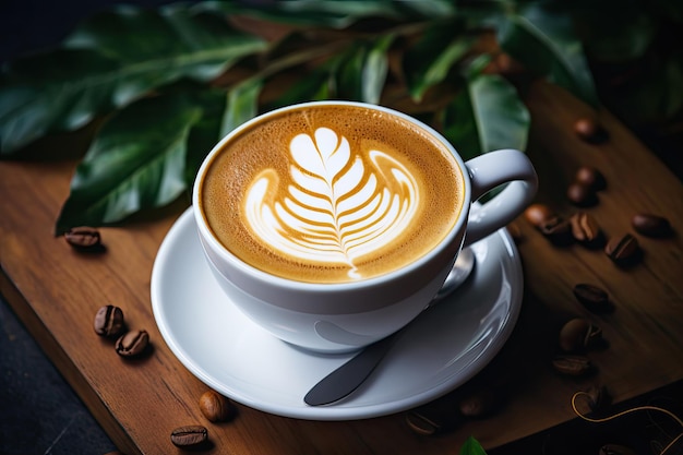 Creazione di caffè latte art
