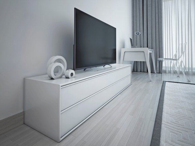 Credenza tv bassa contemporanea.