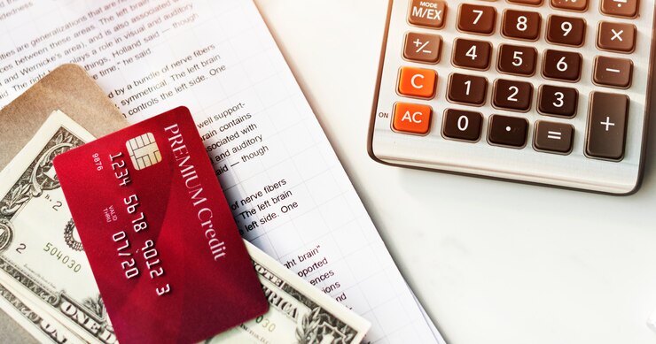 Photo credit debit card financial money balance concept