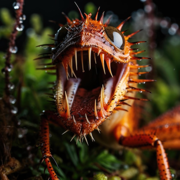 Creepy Carnivorous Pianta macro foto predatore geografico nazionale denti scaty arte inquietante