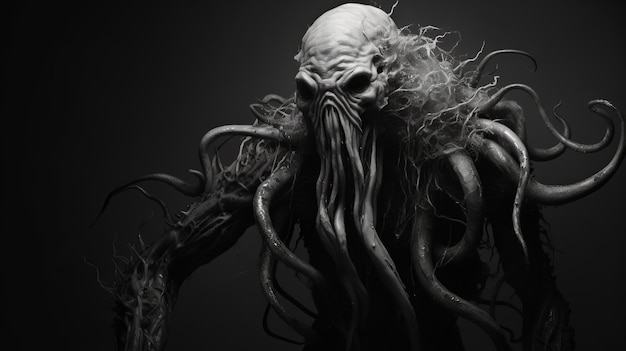 Creepy Zombie Cthulhu Un oscuro e inquietante capolavoro di tracciamento Vray