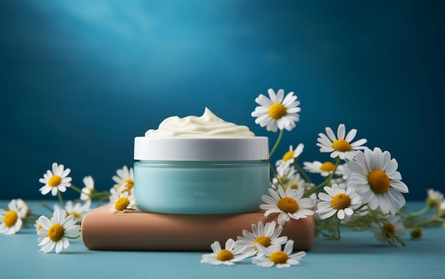 Crema cosmetica generativa ai fiori di camomilla