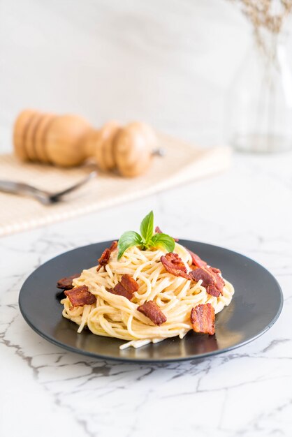 crema di formaggio con pancetta