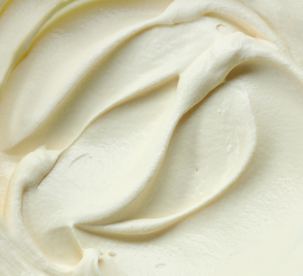 Crema di mascarpone montata per fare la consistenza del gelato