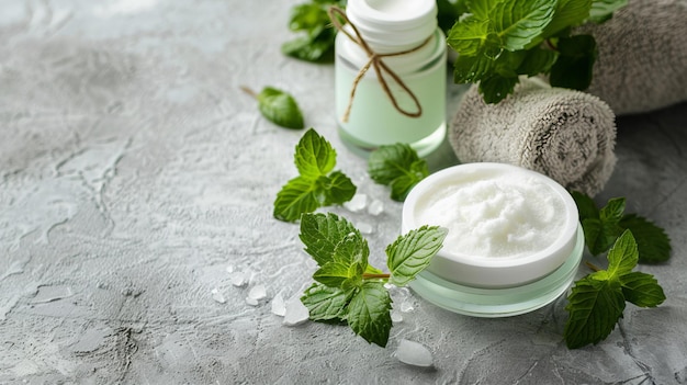 Crema per i piedi vegana a menta piperita