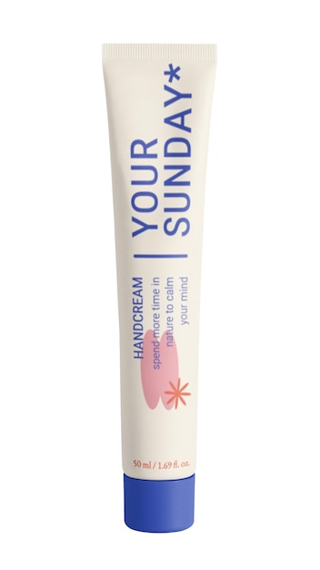 Crema per mani tubo png prodotto per la cura della pelle sfondo trasparente