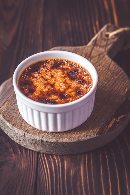 Crème brulée nel piatto