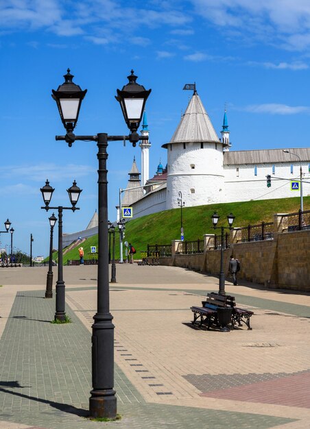 Cremlino di Kazan e via Bauman in estate Tatarstan Russia