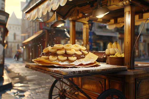 Crepe tradizionali francesi riempite di Nutella e