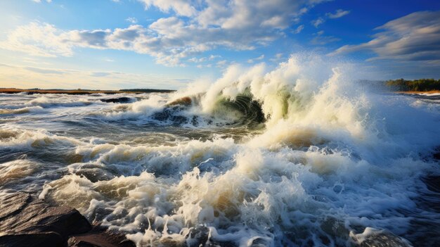 Cresta dell'onda del foro di marea