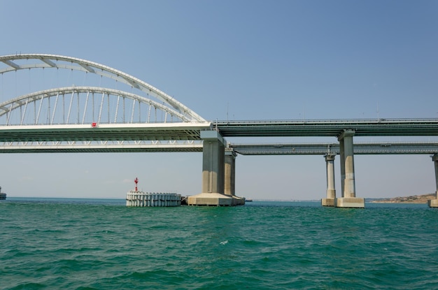 Crimea Bridge.Bridge attraverso lo stretto di Kerch.