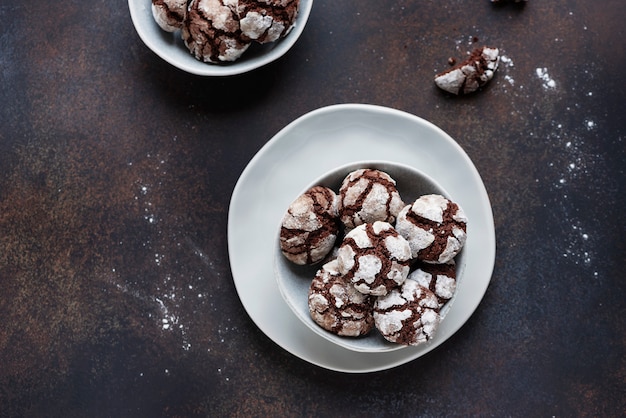 Crinkle cookies in zucchero a velo