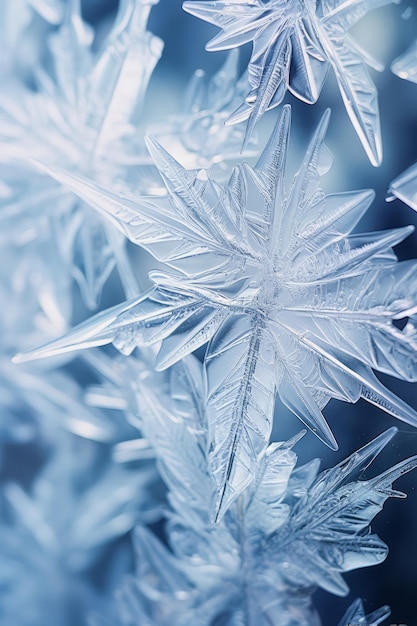Cristalli di ghiaccio congelati in primo piano sfondo naturale invernale ghiaccio freddo stagionale carta da parati meteo artico